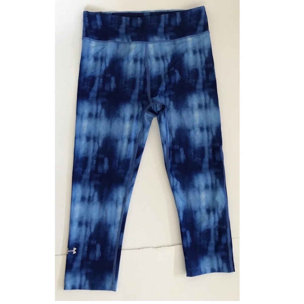 under armor cropped blue tie dye pants